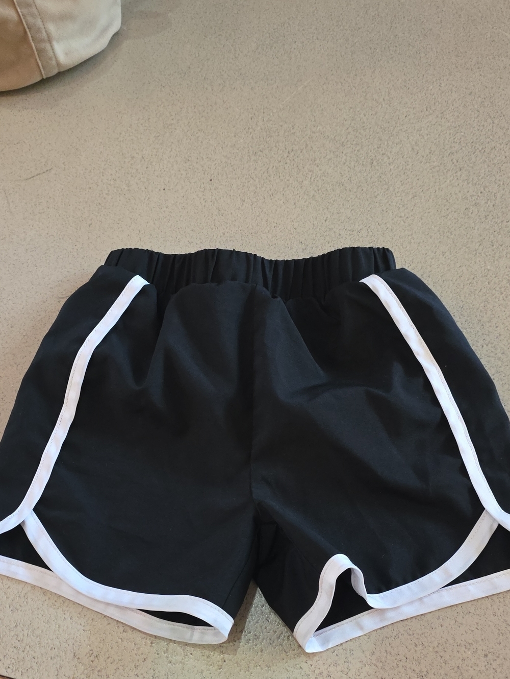 okie dokie Black Shorts with White Trim
